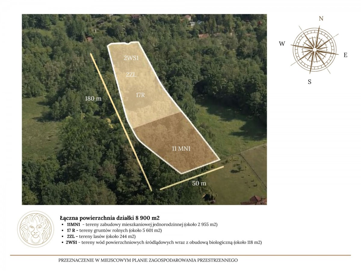 Działka - 8900 m² - Brzyczyna