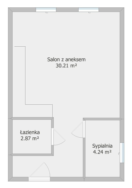 Квартира - 2 кімнати - 37 м² - вул. ген. Генрика ле Ронда Катовіце Дąбровка Мала