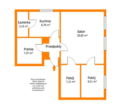Квартира - 3 комнаты - 57 м² - ул. Кłodzka Głuszyca Górna
