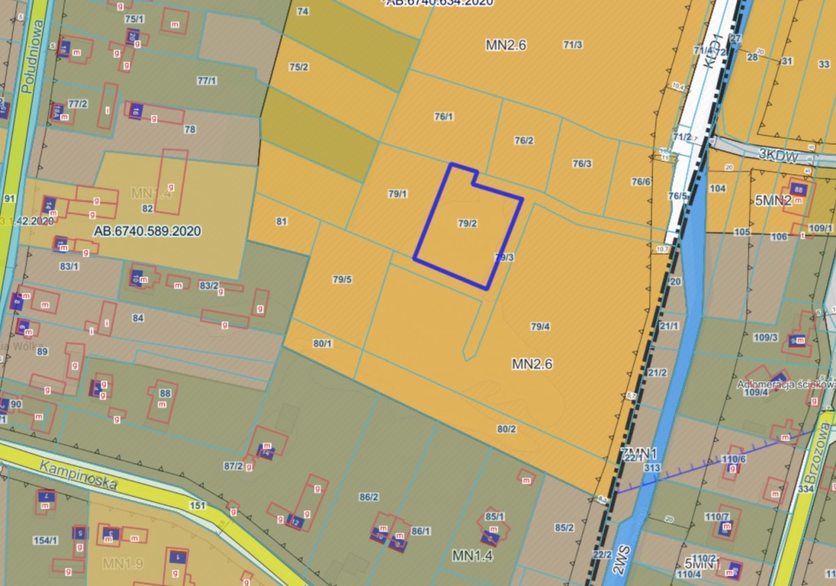 부지 - 1300 m² - ul. Kampinoska Augustówek