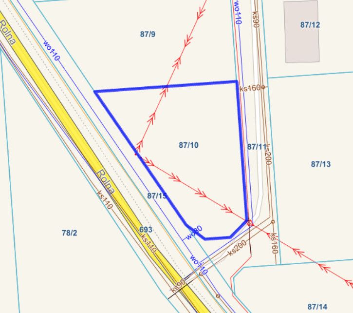 Участок - 1530 м² - ул. Рольна Дамаславек